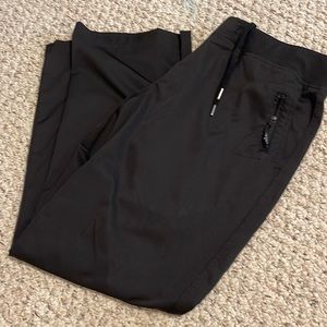 black scrub pants